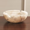 Global Views Accents Alabaster Stepwell Bowl