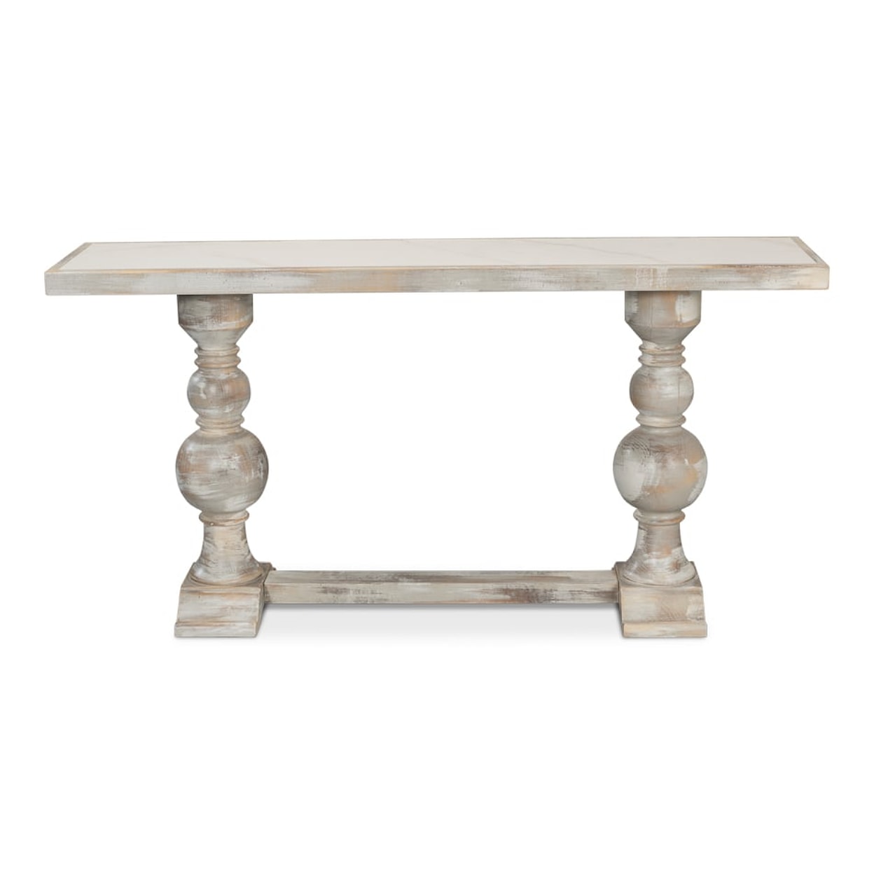 Sarreid Ltd Console/Sofa Tables Stacy Double Pedestal Console