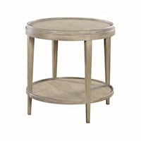 ROUND END TABLE W/ LIP TOP- RABBIT