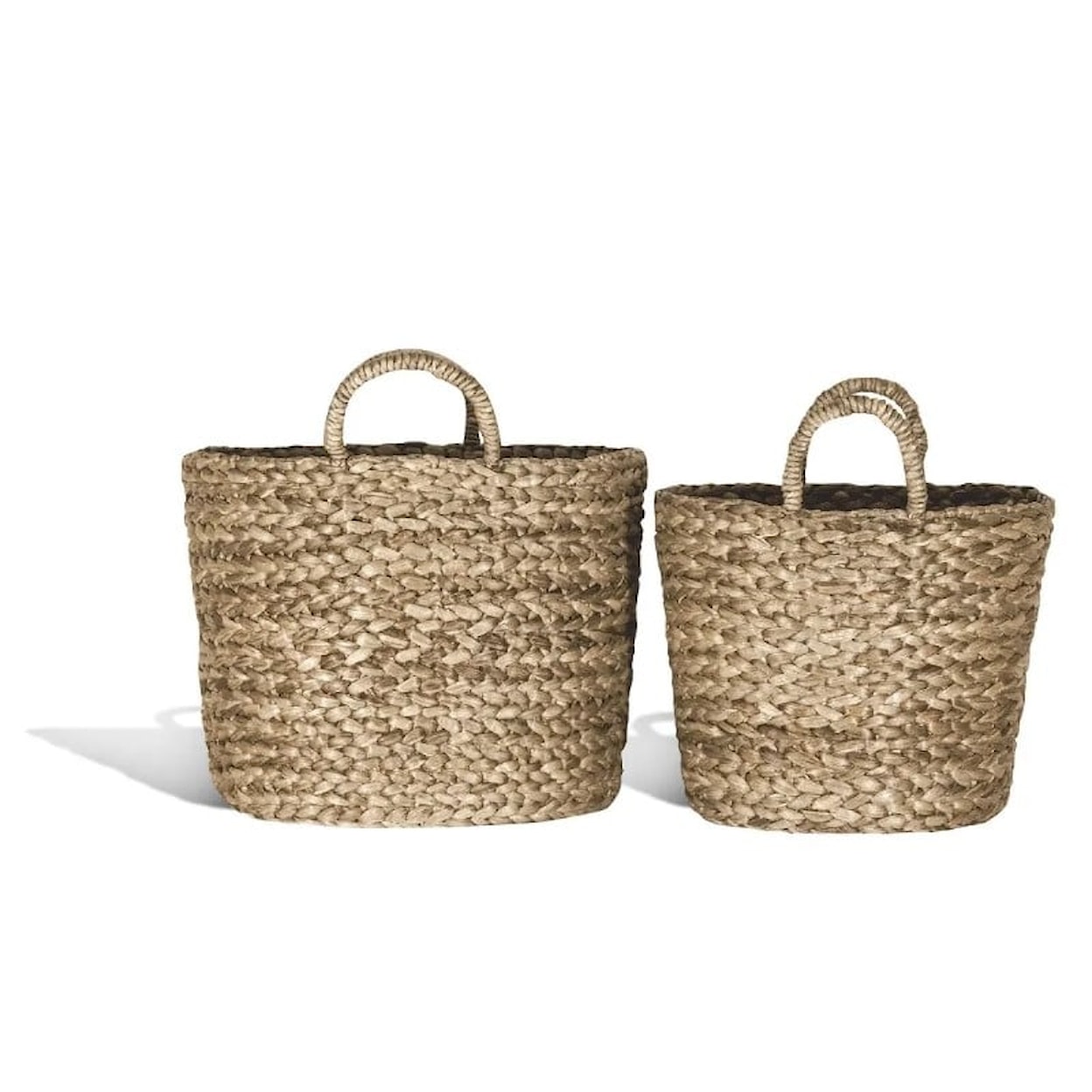 Ibolili Baskets and Sets ELEMENTAL WATER HYACINTH BASKET, RND- S/2