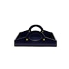 Chelsea House Trays, Platters & Bowls LEATHER TRAY- MIDNIGHT BLUE
