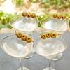 Global Views Glass Ware S/4 HAMMERED MARTINI GLASSES