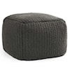 Classic Home Floor Cushions PERFORMANCE PRISM DARK GRAY POUF