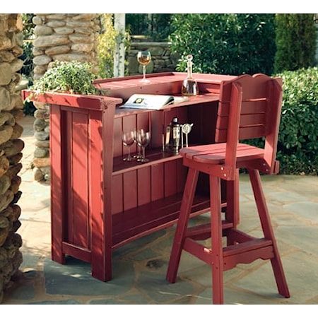 OUTDOOR BAR STOOL WITH BACK