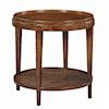 Oliver Home Furnishings End/ Side Tables ROUND SIDE TABLE W/ LIP TOP- RUSTIC