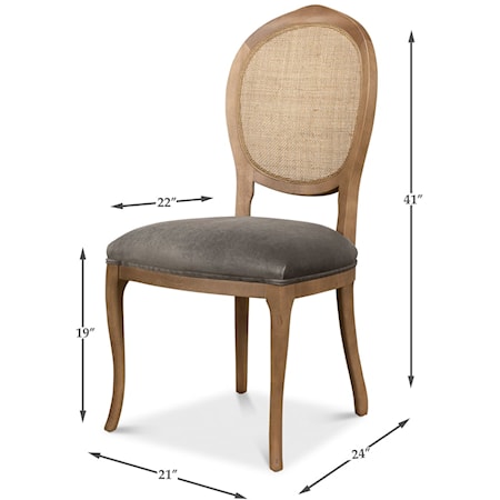 Oval Cane Back Side Chair