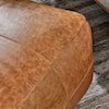 Classic Home Floor Cushions LEATHER DUMONT CHESTNUT POUF