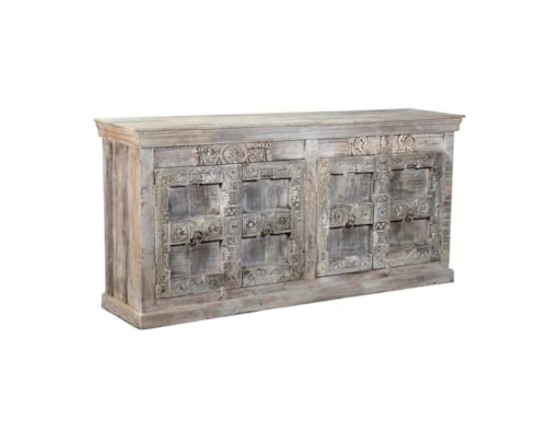 ALTA 4DR HEAVY DOOR SIDEBOARD BLEACHED WHITE