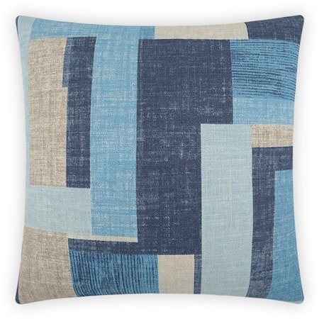 Duplex-Blue 22" Pillow