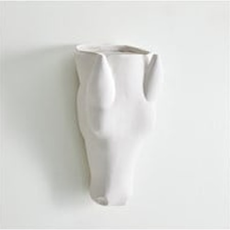 EQUUS WALL VASE-LIMESTONE FINISH