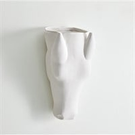 EQUUS WALL VASE-LIMESTONE FINISH