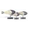 Ibolili Sculptures WOOD FISH ON STAND, S/3