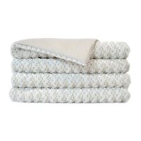 Gene Fur Throw-Ivory