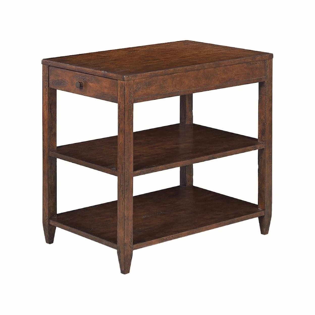 Oliver Home Furnishings End/ Side Tables NARROW, 2 SHELF SIDE TABLE- COUNTRY