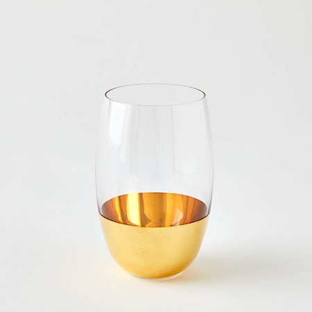 Metallic Orb Highball Glass-Gold