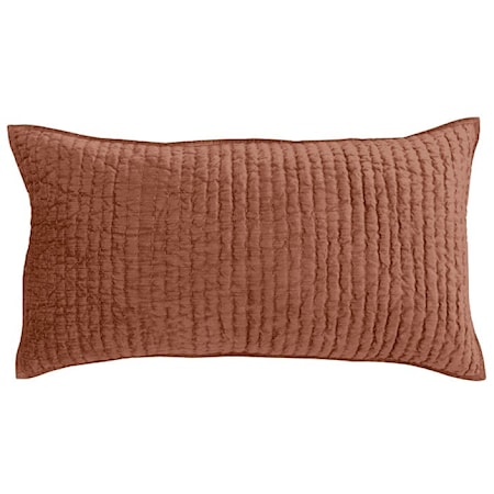 Bari Velvet Terra Cotta King Sham