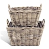 Ibolili Baskets and Sets FRENCH GRAY CLASSIC BASKET, RECT- S/2