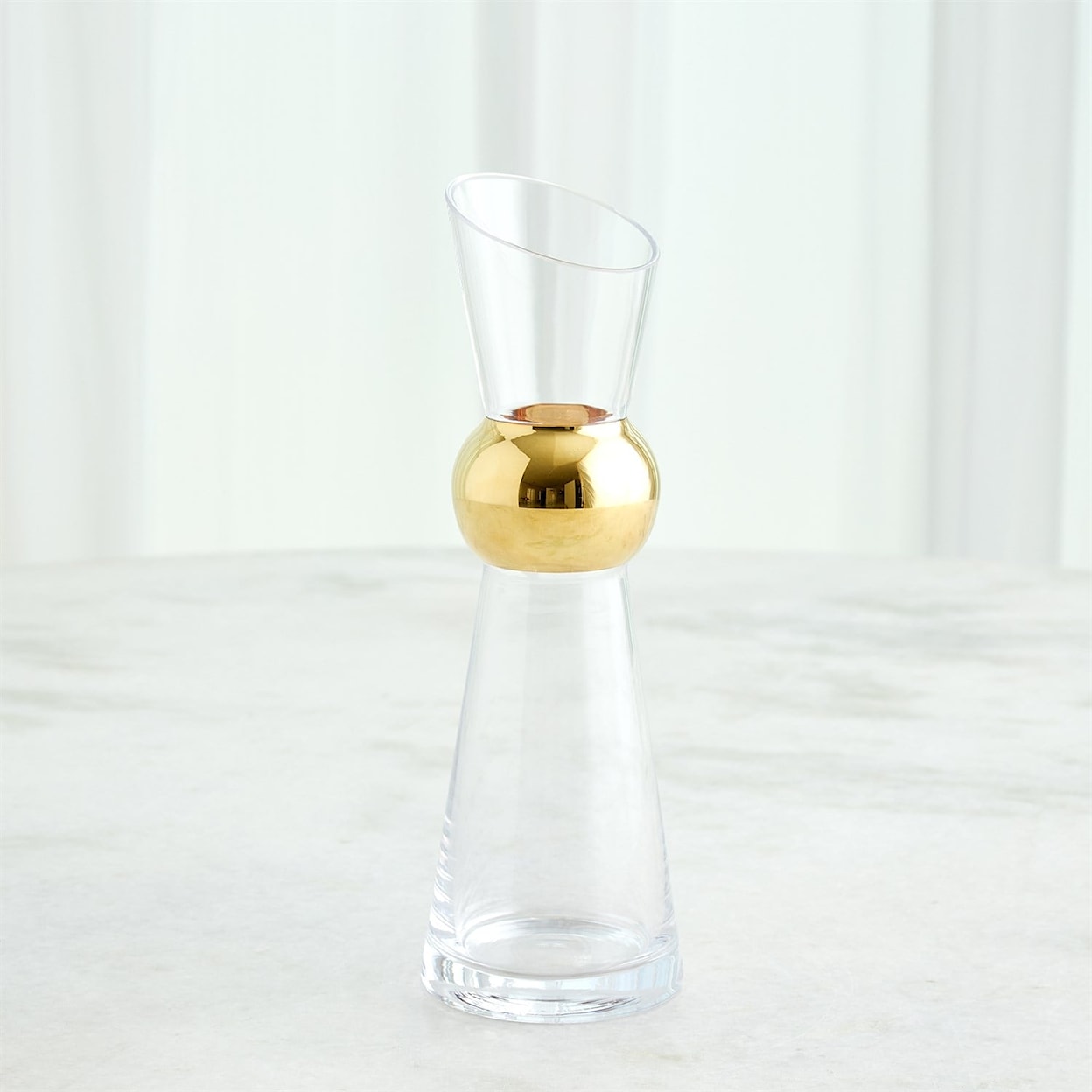 Global Views Glass Ware (Food Grade) Metallic Orb Carafe-Gold-Lg