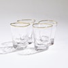 Global Views Glass Ware (Food Grade) S/4 HAMMERED WATER GLASSES