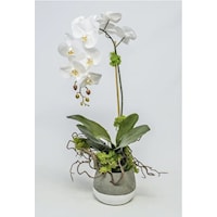 Ash Pot with Orchid 