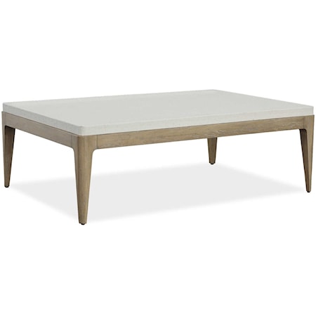 WHITE LINEN COFFEE TABLE