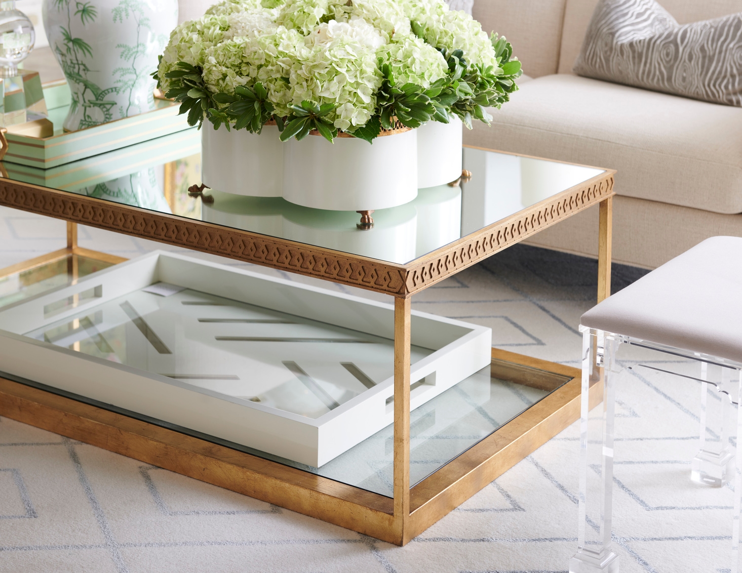 Chelsea House Tables - Coffee and cocktail Copas Cocktail Table - Gold