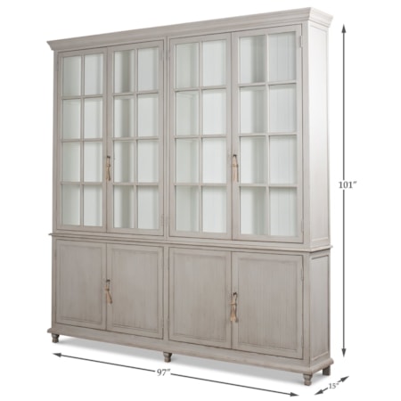 Harper Glass Front Bookcase