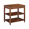 Oliver Home Furnishings End/ Side Tables NARROW, 2 SHELF SIDE TABLE- RUSTIC