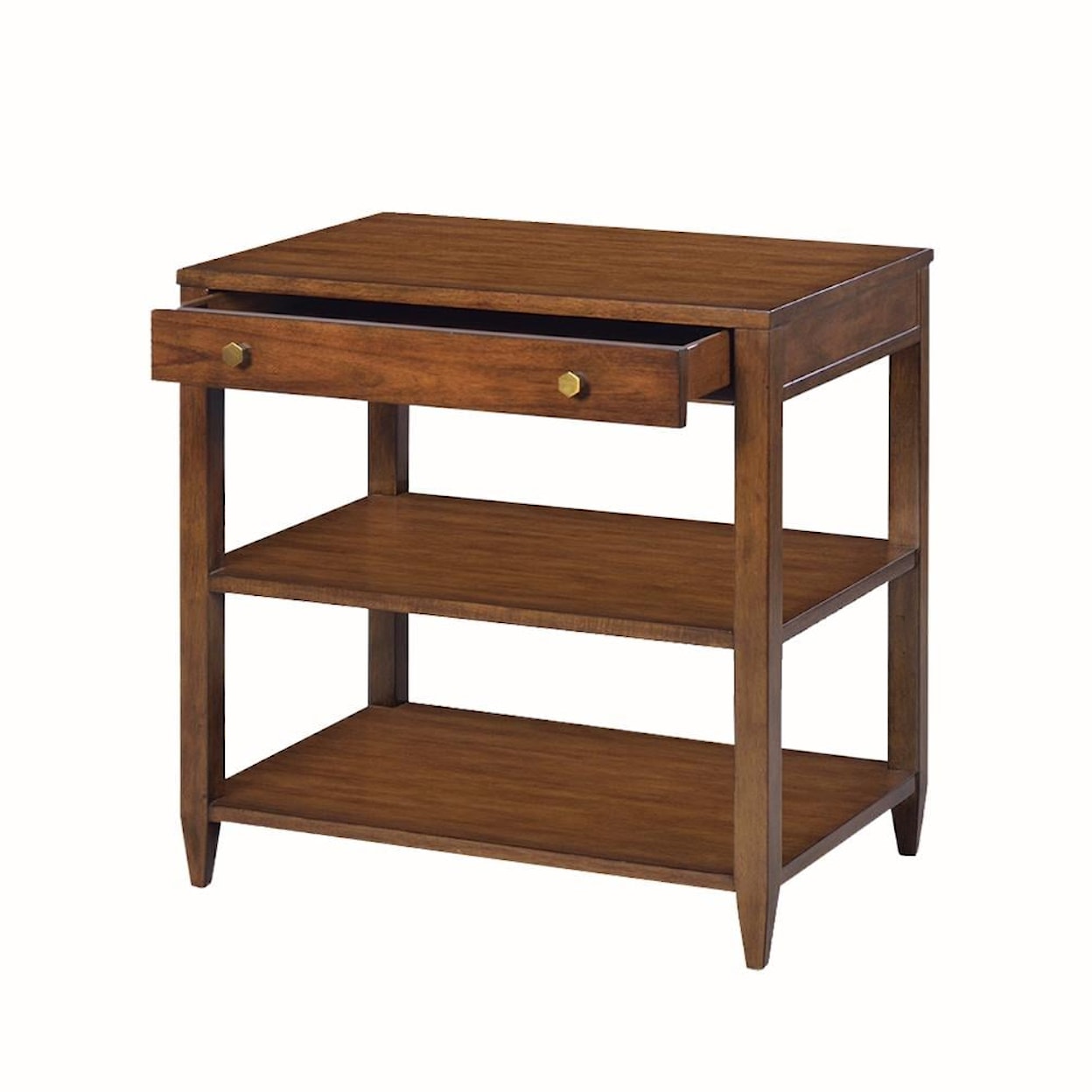 Oliver Home Furnishings End/ Side Tables WIDE, RECTANGLE SIDE TABLE- RUSTIC
