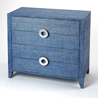 Amelle Accent Chest Blue Raffia