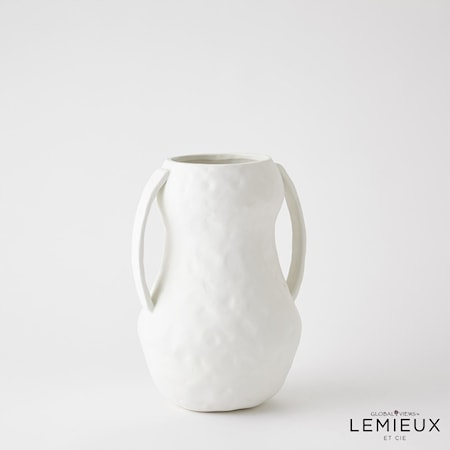 Aquitaine Vase-Matte White-Med