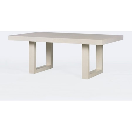CHUNKY RECTANGLE EXTENSION TABLE- SHELL