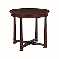 OGEE EDGE, ROUND SIDE TABLE- CHOCOLATE