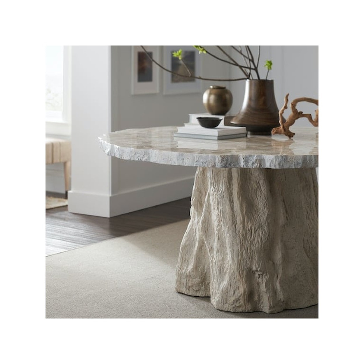 Palecek Camilla Camilla Fossilized Clam Round Dining Table