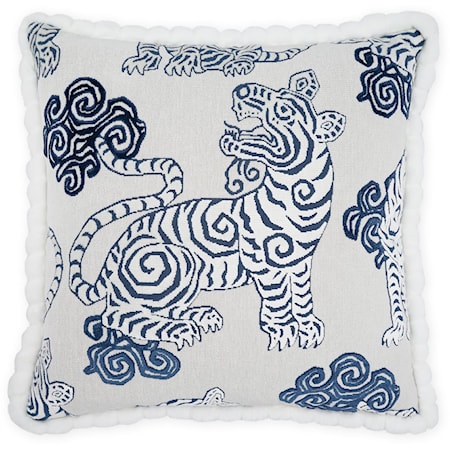 AKBAR-BLUE 24" THROW PILLOW