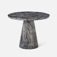 Giovanni Entry Table- Black Swirl Laquered Resin