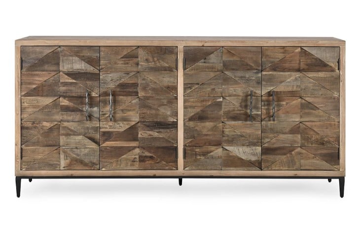 Classic Home Sideboard MAVERICK 4DR SIDEBOARD BROWN/NATURAL