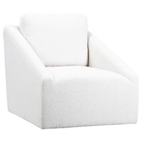 Andrew Swivel Chair in Natural White