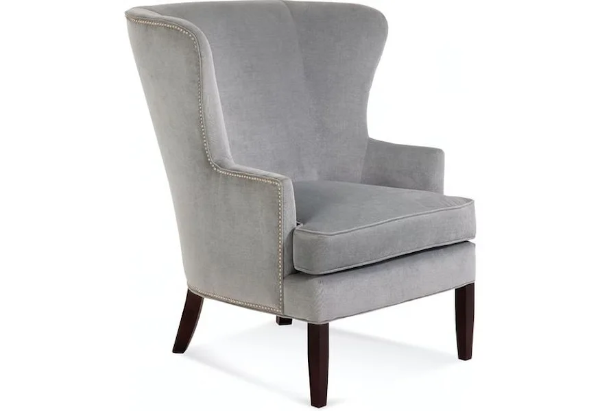 Accent Chairs Tredwell Wing Chair with Nailheads by Braxton Culler at Jacksonville Furniture Mart