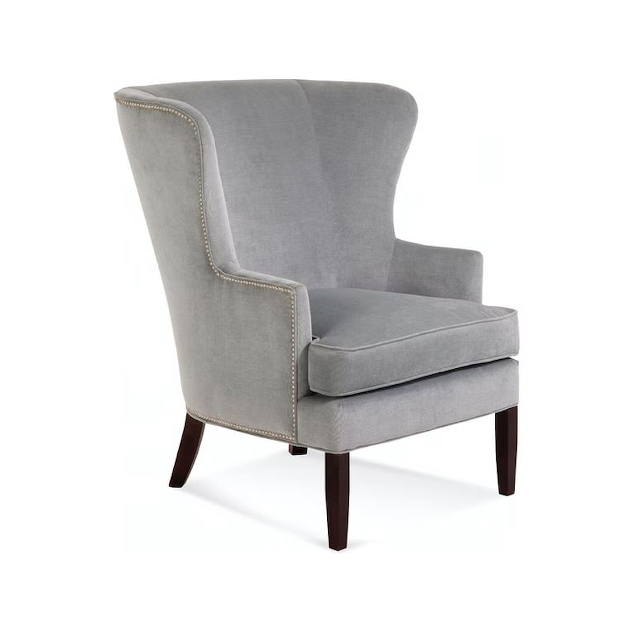 Braxton Culler Accent Chairs Tredwell Wing Chair with Nailheads