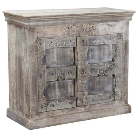 ALTA 2DR HEAVY DOOR SIDEBOARD BLEACHED WHITE