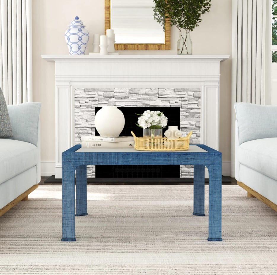 Butler Specialty Company Chatham Chatham Coffee Table, Blue Raffia