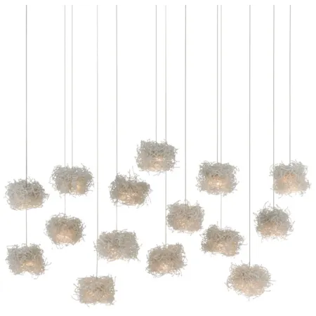 Birds Nest 15-Light Linear Multi-Drop Pendan