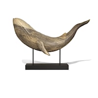 Wood Sperm Whale on Stand, Arch
