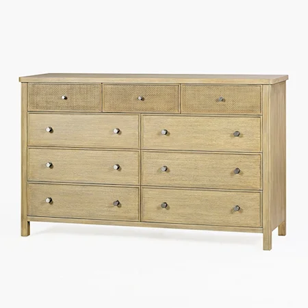 Nine Drawer Dresser in Rabbit