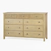 Oliver Home Furnishings Dressers Nine Drawer Dresser in Rabbit