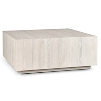 LAYNE 42" SQUARE COFFEE TABLE W/CASTERS WHITE WASH