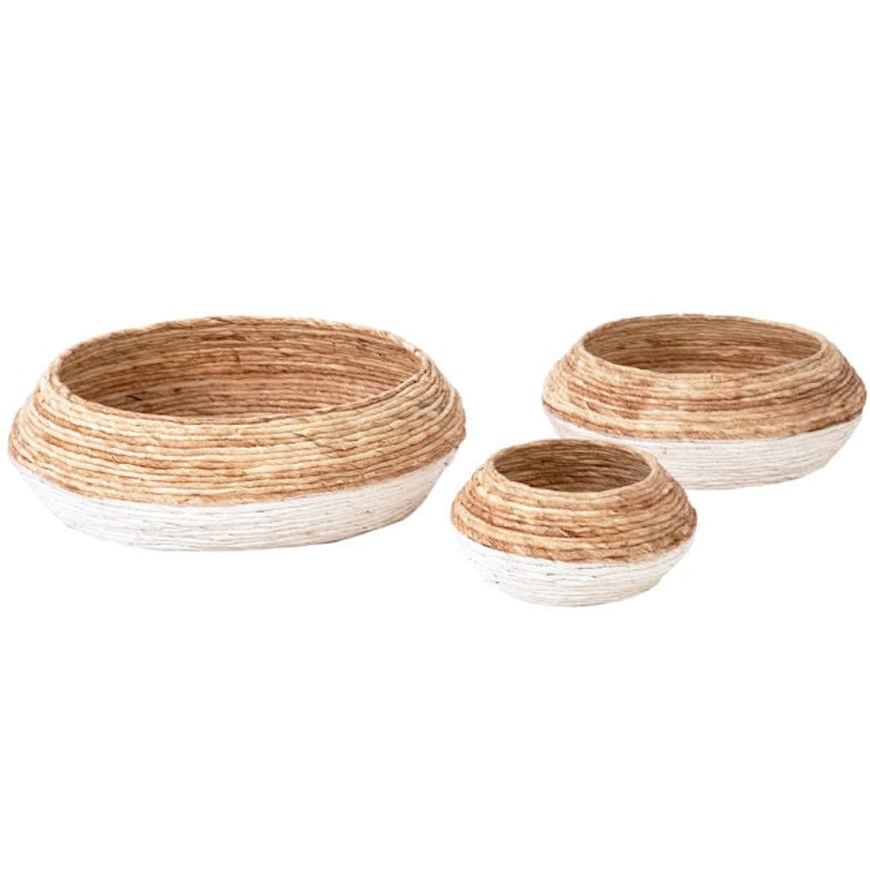 Dovetail Furniture Accessories Abaca Basket Set Of 3