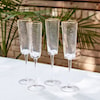 Global Views Glass Ware (Food Grade) S/4 Hammered Champagne Glasses