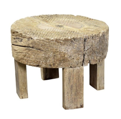 ALTA WHEEL END TABLE BLEACHED WHITE LARGE